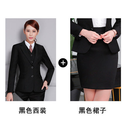 Autumn and Winter Professional suit Men's and Women's Coat Work Clothes Work Clothes Business Suit Interview Dress Suit suit Women's in stock