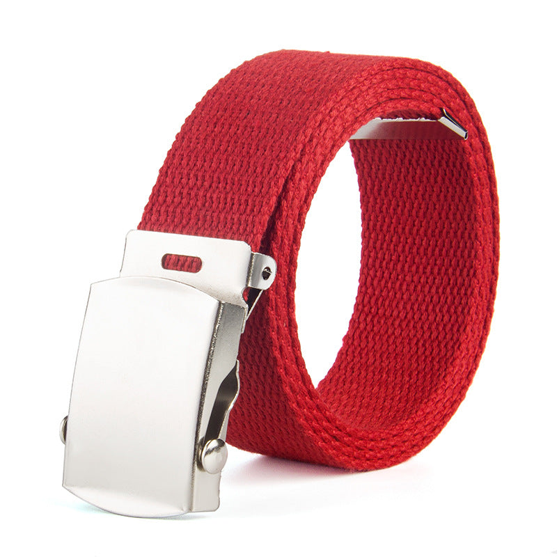25mm Children's Belt Trendy Fashion Kids Universal Trousers Belt Thickened Rolling Buckle Canvas Belt Men's Children's Wear Belt
