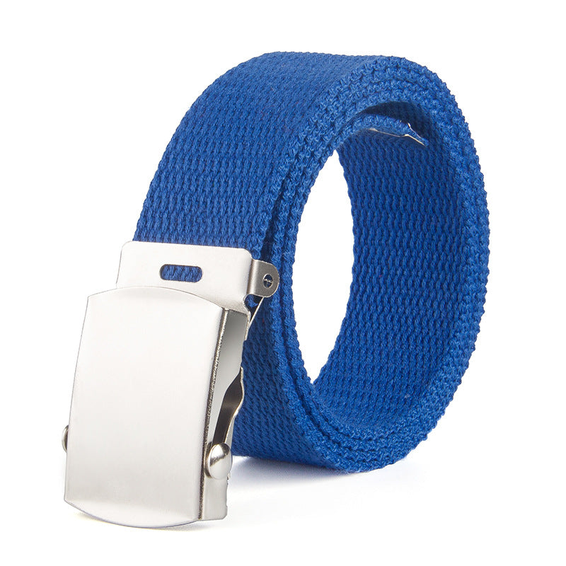 25mm Children's Belt Trendy Fashion Kids Universal Trousers Belt Thickened Rolling Buckle Canvas Belt Men's Children's Wear Belt