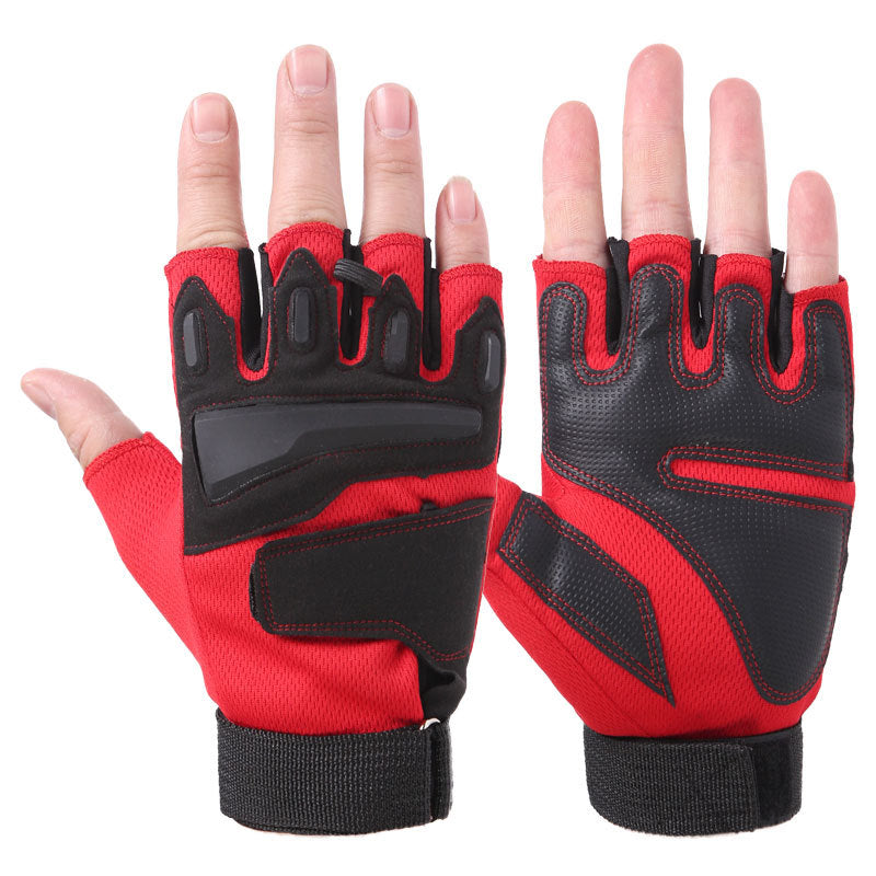 Tactical Gloves Summer Military Fans Outdoor Cycling Sports Fitness Equipment Dumbbells Non-Slip Wear-Resistant Half-Finger Wrist Guards