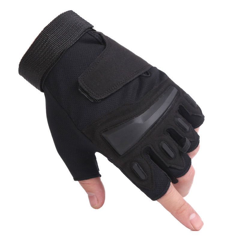 Tactical Gloves Summer Military Fans Outdoor Cycling Sports Fitness Equipment Dumbbells Non-Slip Wear-Resistant Half-Finger Wrist Guards