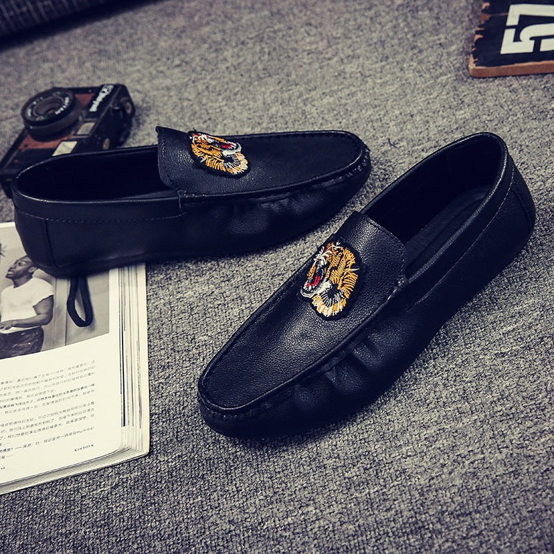Men's Loafers Summer Korean Style Low-Top Casual Shoes Versatile Slip-On Driving Shoes Comfortable and Breathable