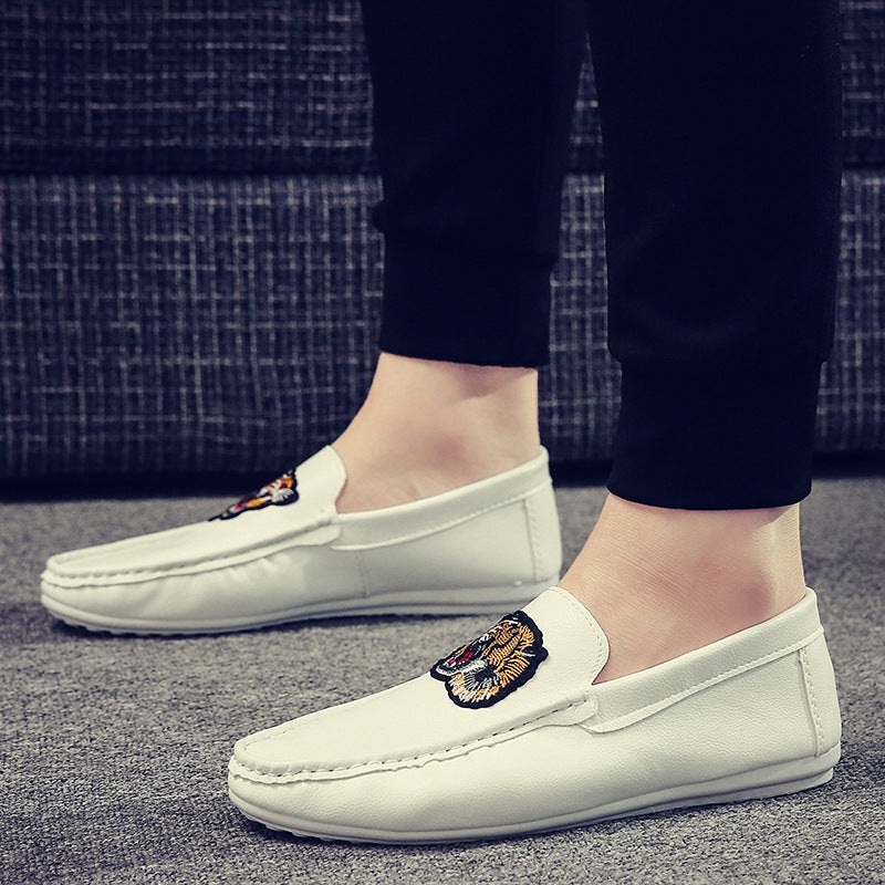 Men's Loafers Summer Korean Style Low-Top Casual Shoes Versatile Slip-On Driving Shoes Comfortable and Breathable