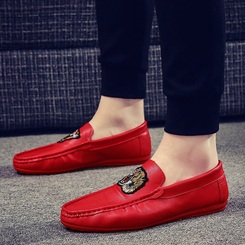 Men's Loafers Summer Korean Style Low-Top Casual Shoes Versatile Slip-On Driving Shoes Comfortable and Breathable