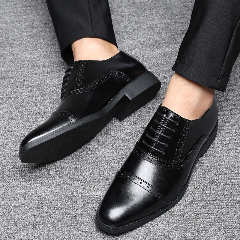 New Men's Shoes Business Formal British Shoes Amazon Gentleman Shoes Foreign Trade Casual Lace-up Size 48
