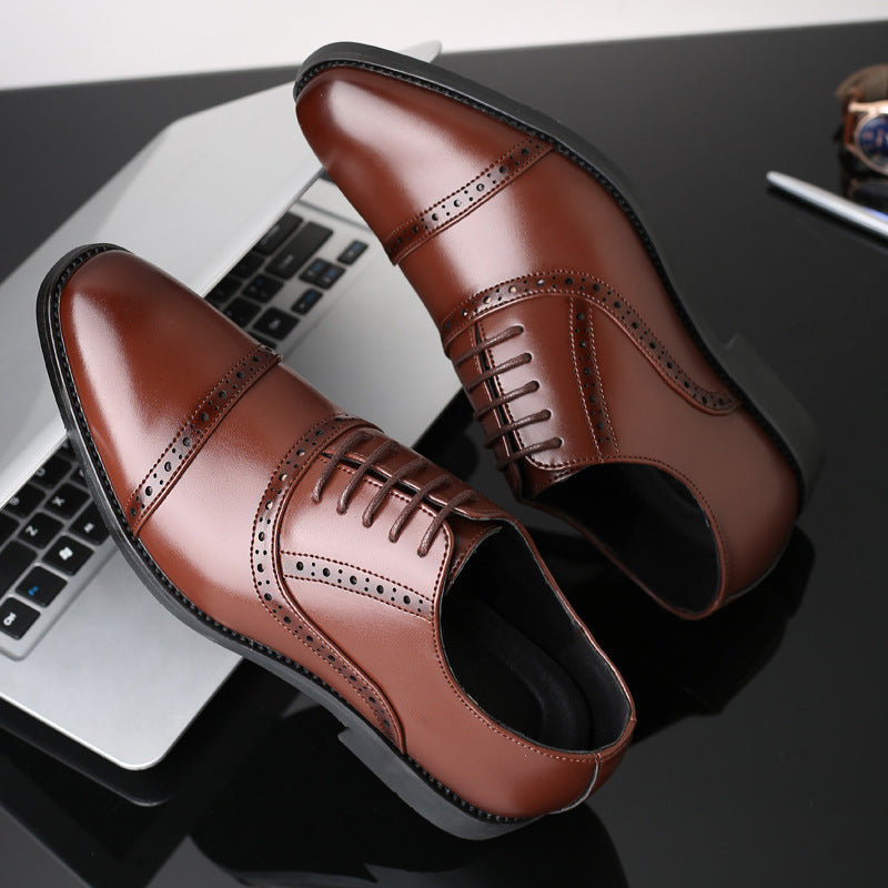 New Men's Shoes Business Formal British Shoes Amazon Gentleman Shoes Foreign Trade Casual Lace-up Size 48
