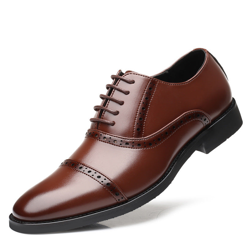 New Men's Shoes Business Formal British Shoes Amazon Gentleman Shoes Foreign Trade Casual Lace-up Size 48