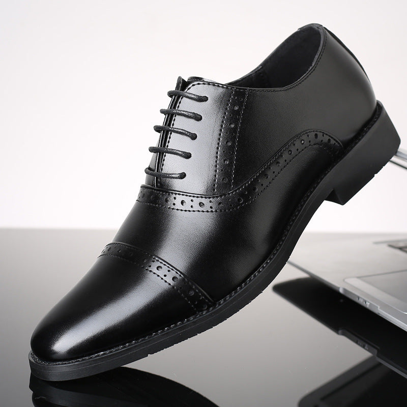 New Men's Shoes Business Formal British Shoes Amazon Gentleman Shoes Foreign Trade Casual Lace-up Size 48