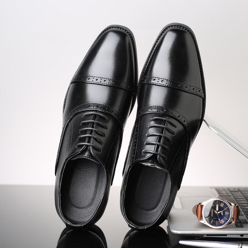 New Men's Shoes Business Formal British Shoes Amazon Gentleman Shoes Foreign Trade Casual Lace-up Size 48
