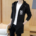 Autumn Men's Jacket Coat Men's Korean-style Slim-fit Mid-length Coat Trendy Handsome Men's Outerwear Autumn Jacket