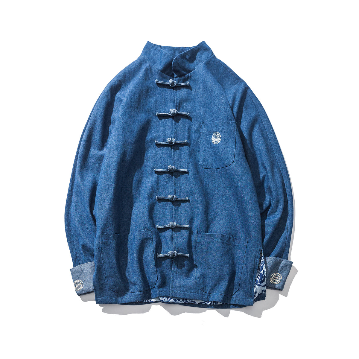 Autumn and Winter Men's / women's Jacket 2018 Chinese Style Men's/ women's Denim Jacket Buckle Retro Men's Top Wholesale
