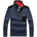 2024 Autumn and Winter Men's Pullover Sweater Stand Collar Large Size Thickened Sweater Teenagers Turtleneck Loose Sweater Men