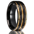 gothic jewelry rings for man Minimalist black tungsten ring luxury joyeria punk jewellery accesorios hombre fashion aneis