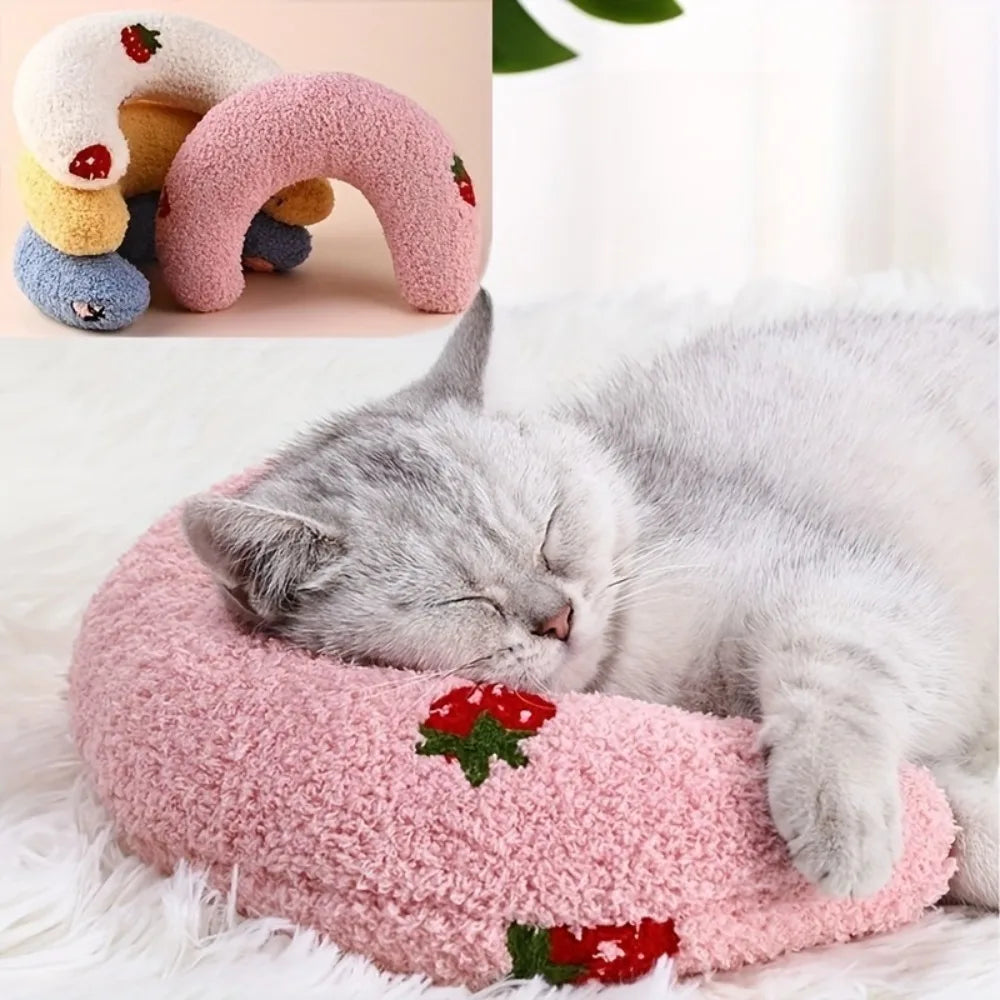 Soft Pet Pillow Cushion for Cats Dogs Thick Cotton Sleeping Headrest Comfortable Bite Resistant Pet Bed Accessory