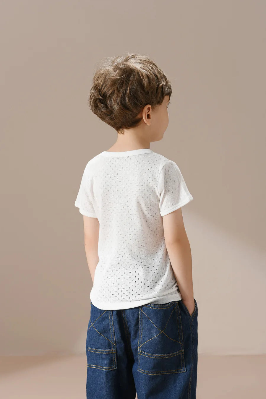 Kids' White Cotton Love Pattern Sport Undershirt Breathable Sleeveless Top Summer 2-piece Set Children's Clothing