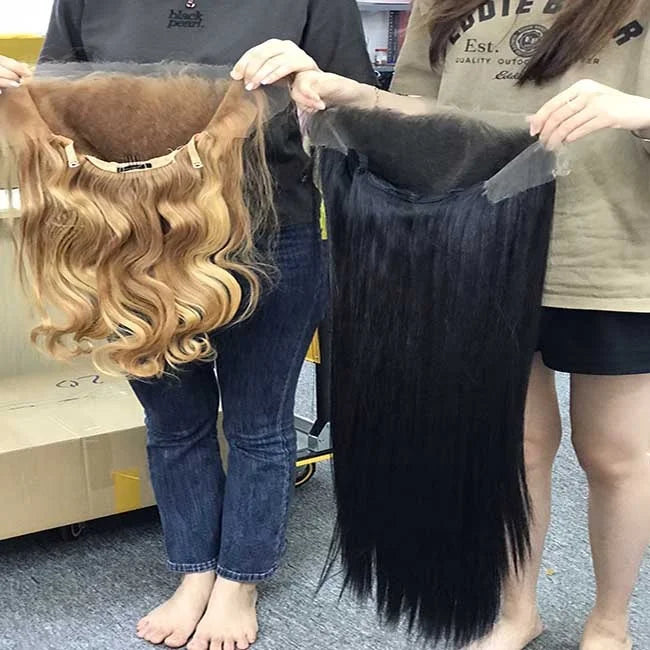 Wholesale 100% Virgin Body Wave Hair High Quality Orange Color Large Stock Straight Style Vietnamese Raw Hair