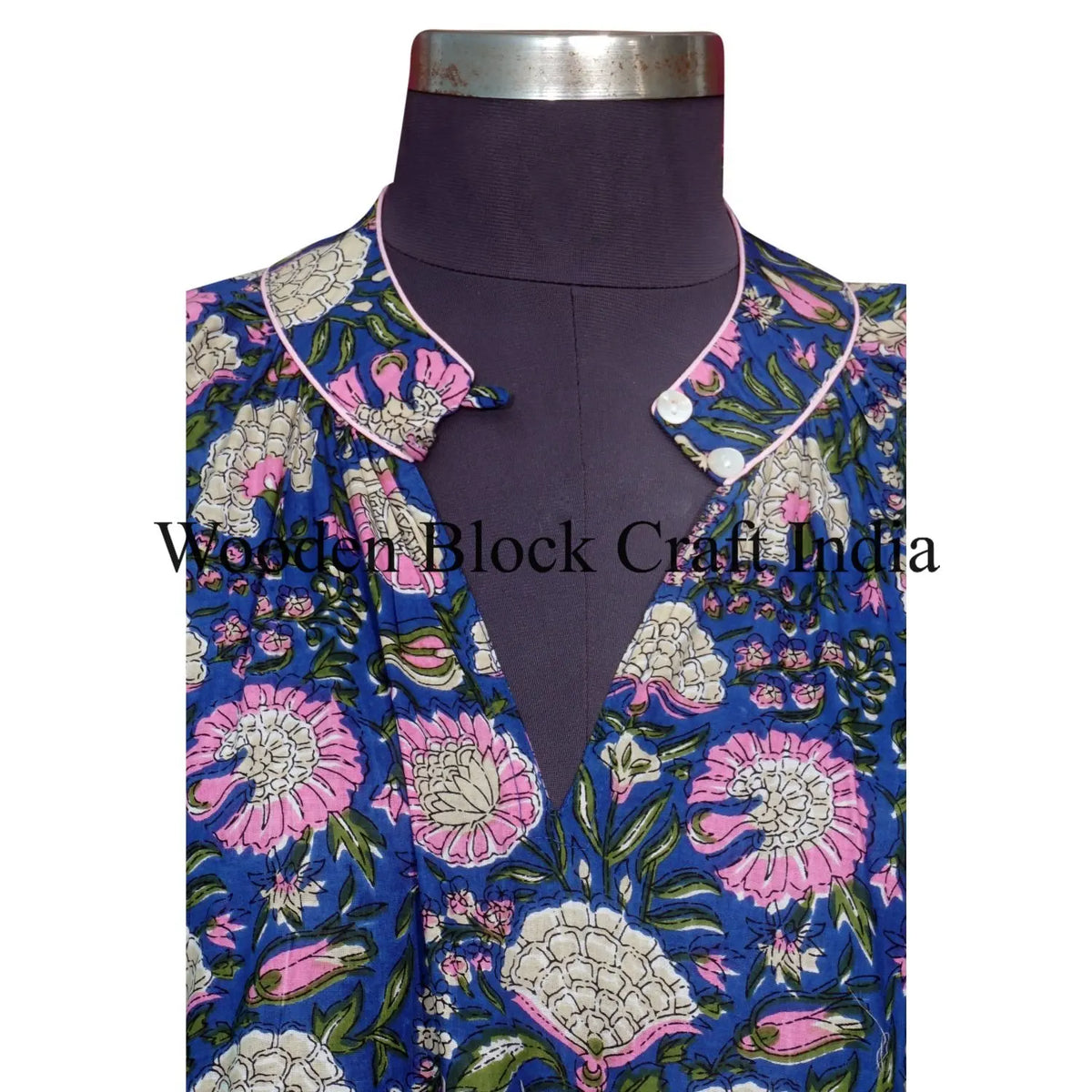 Floral Digital Printing Puff Sleeve Fit Flare Straight Tea-Length Vintage Bridesmaids Women Wear Cotton Washable Dress