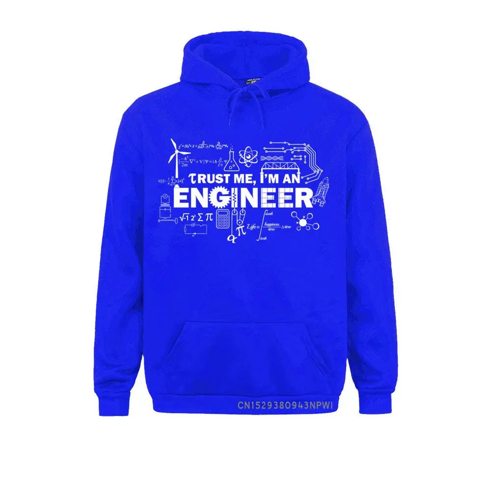 Father Day Hoodie Men Trust Me I Am An Engineer Sportswear Geek Male Hoody Letter Math Equation Print Custom Students Fun
