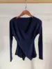3, 2025 Autumn Women's New V-neck Sweater Long-sleeved Slim Knit Top Inner Shirt