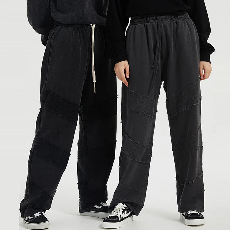 New Product Loose Casual Oversize 100 Cotton Wide Leg Circumference Pants Gym Men Trousers New Design Men Trousers