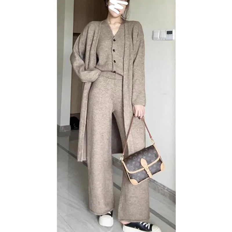 Boutique Wholesale 2026 Autumn New Fashion Design Sense Small Group High Grade Knitted Sweater Women's Set