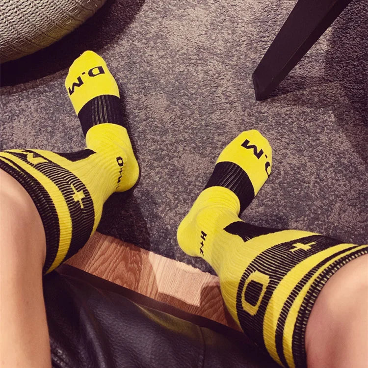 New Design Men Socks Fashion Male Gay Top Vers Bottom Socks Comfortable Football Sports Long Tube Cosplay Stocking Sock