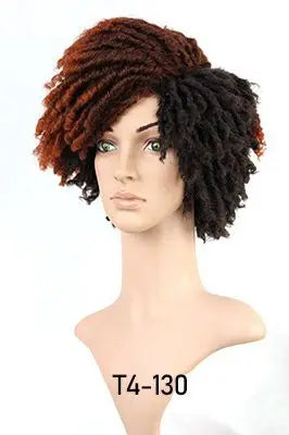 Factory Price Dreadlock Wigs for Black Women Short Natural Twist Curl Faux Crochet Hair Braids Ombre Color Dread Locs Wig