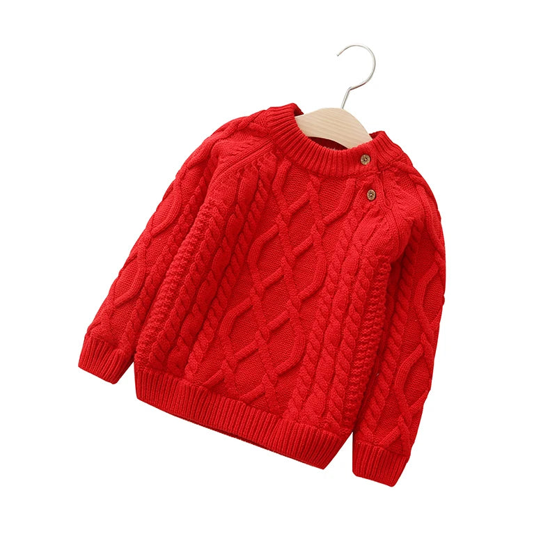 Autumn Winter Kids Baby Boys Girls Sweaters Cartoon Wool Pullover Toddler Childrens Warm Sweater Coat Cardigan Thicken Outerwear