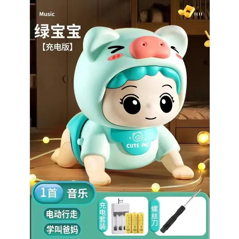 Baby Crawling Guide Toys Training Party up Crawling Baby Electric Learning to Climb Music Early Education Doll
