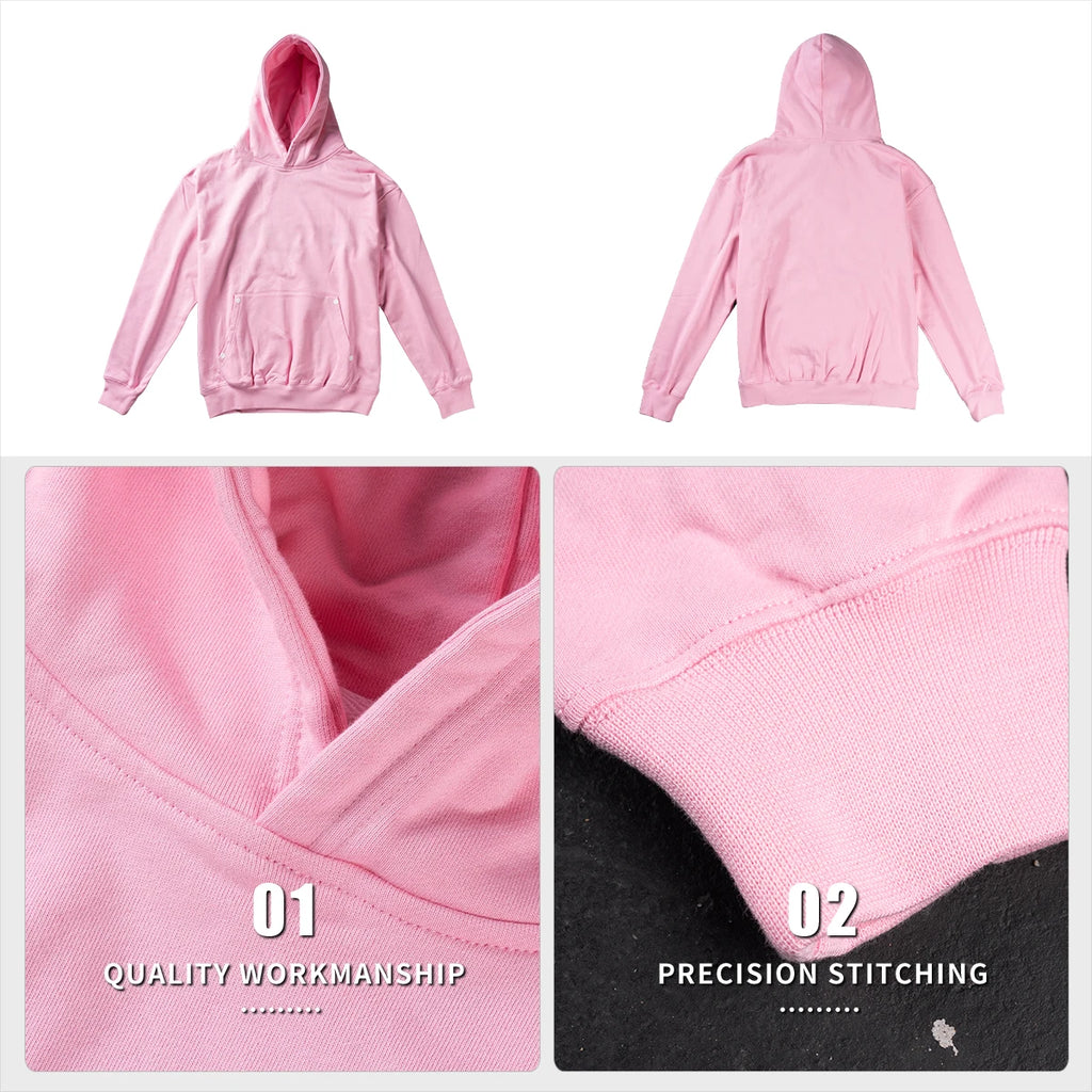 Men Hoodies Fit Drop Shoulder Blank Men's Hoodie Sweatshirts