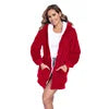 Free Shipping Athletic Zip up Hoodie Heavy Zip up Hoodie Long Zip up Hoodie Red Women