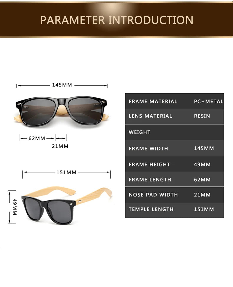 Sunglasses Men Brand Designer Travel Goggles Sun Glasses Vintage Wooden Leg Eyeglasses Fashion Sunglasses Women Male Female