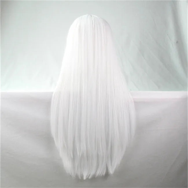 Synthetic Hair Wigs For Women Cosplay Wig 80 cm Straight Long Light Purple Wig With Bangs Pink Red Blue Blonde Brown Black Green