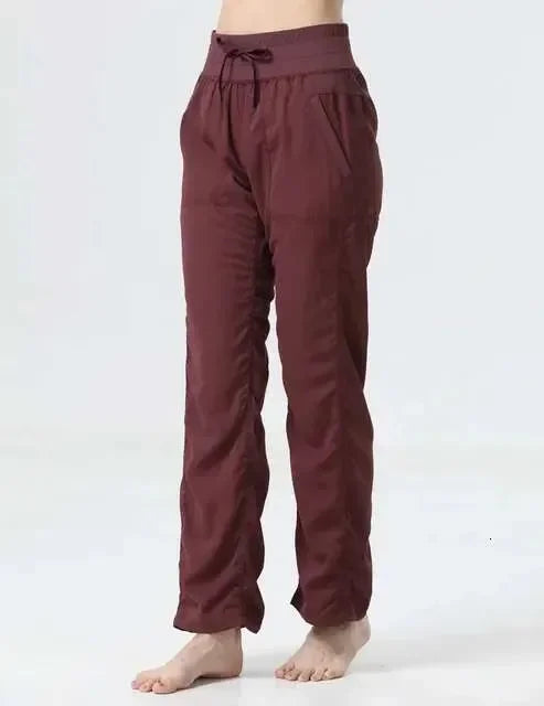 Womens Dance Studio Pants Folded Yoga Pant Super Soft Loose Pants Sports Pants Women Trousers