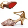 Outdoor square Latin Dance Shoes Adult Women's Mid-heel Dance Shoes Women's Summer Soft Bottom Ballroom Shoes