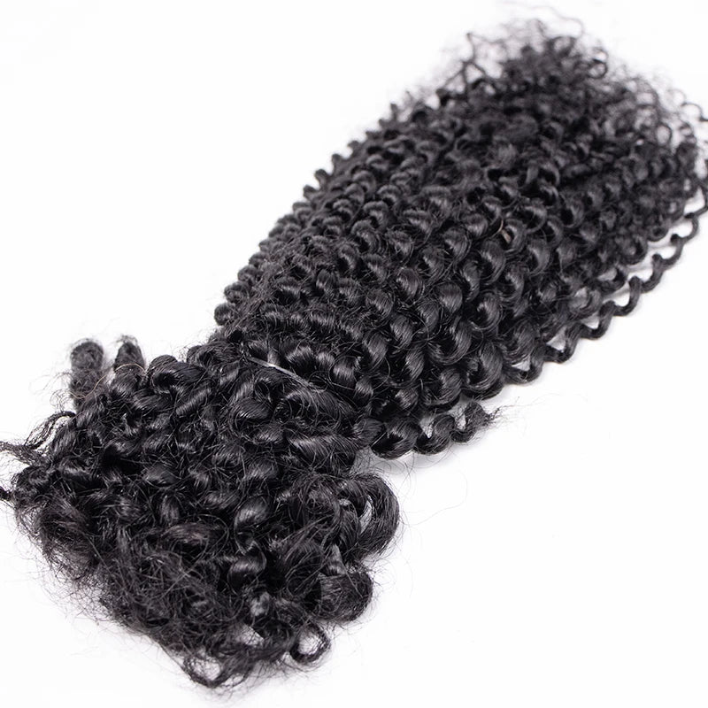 Jiffy Afro Kinky Human Hair Bulk for Braiding Micro Twist Hair Locs Extensions Natural Black Human Hair Cheveux Humains