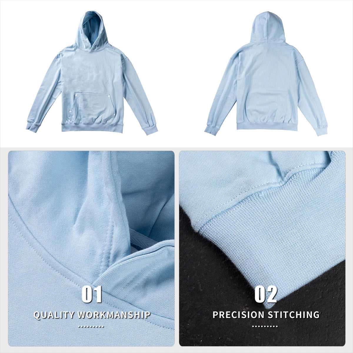 Men Hoodies Fit Drop Shoulder Blank Men's Hoodie Sweatshirts