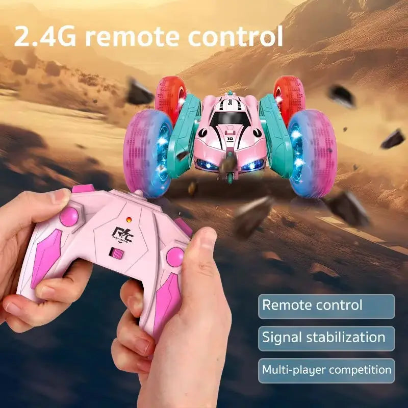 US Stock Spot Toy  Car Scale RC Drift Car 20KM/H High-Speed 12-Channel LED Lights 100m Remote Control Follow Me Off-road Outdoor