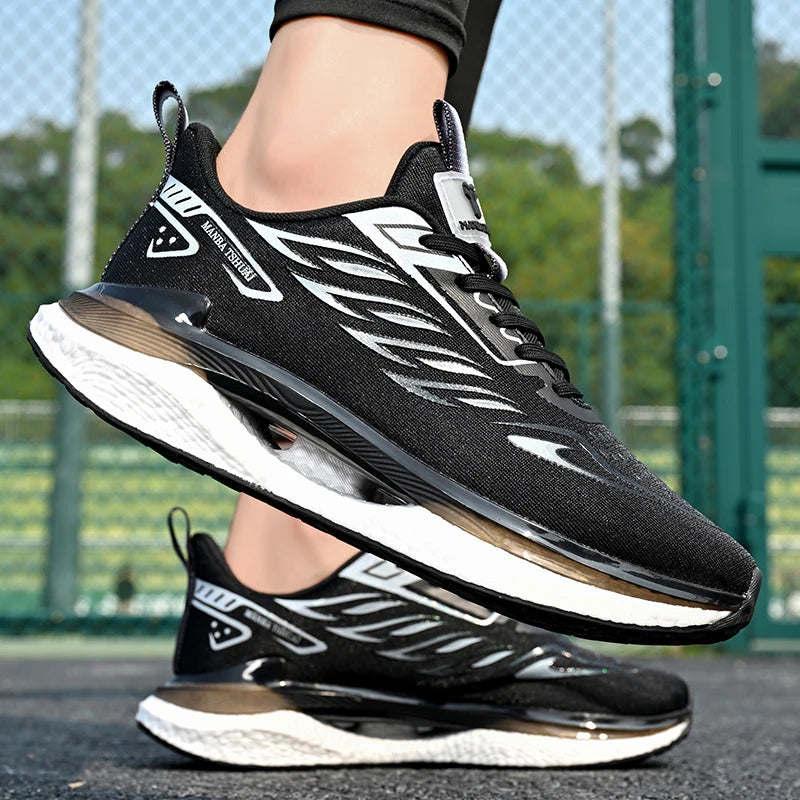 Brand Logo Custom Bubble Sole Casual Street Shock Absorbing Breathable Walking Running Shoes Men Sneakers