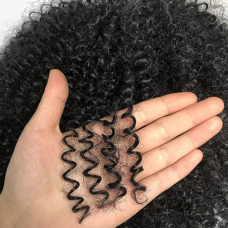 Cheap Price French Kinky Curl Curly Wig Neutral Short African for Cosplay Synthetic High Temperature Fiber Black Women's Wig