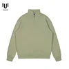 Cotton Men Fleece Half Zip up Collar Hoodie Sweater Jumper Oversized Sweatshirt