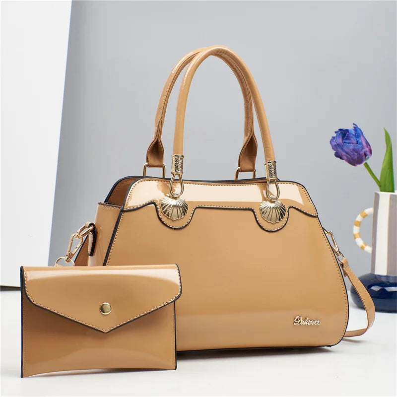 New Arrival Large Capacity Women's PU Casual Tote Bag Cross Body Style with Zipper Closure Lady's Handbag