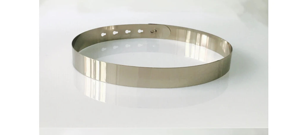 Women Vintage Elegant Waist Belt Metallic Bling Gold Silver Party Simple Belts Adjustable Belts