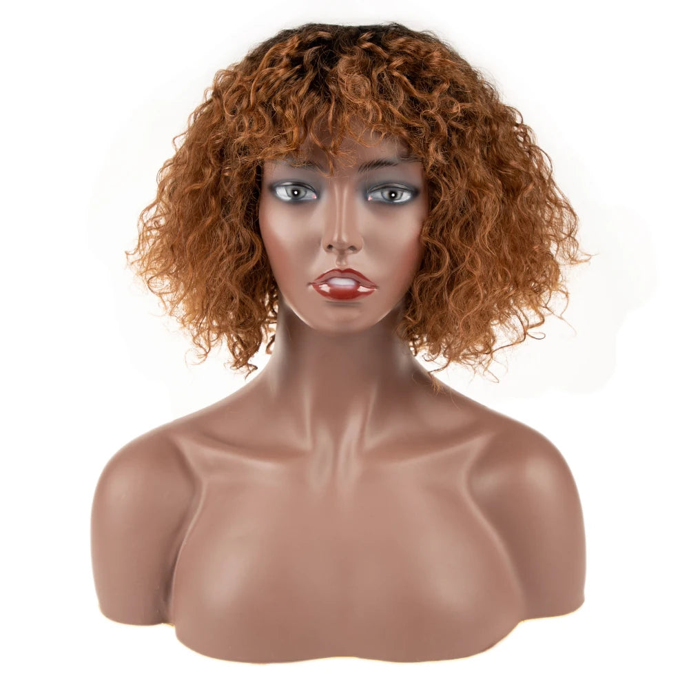 Afro Kinky Curly Wig Sleek Wholesale Factory Supplier High Temperature Heat Resistant Cosplay Kinky Curl Synthetic Hair Wigs