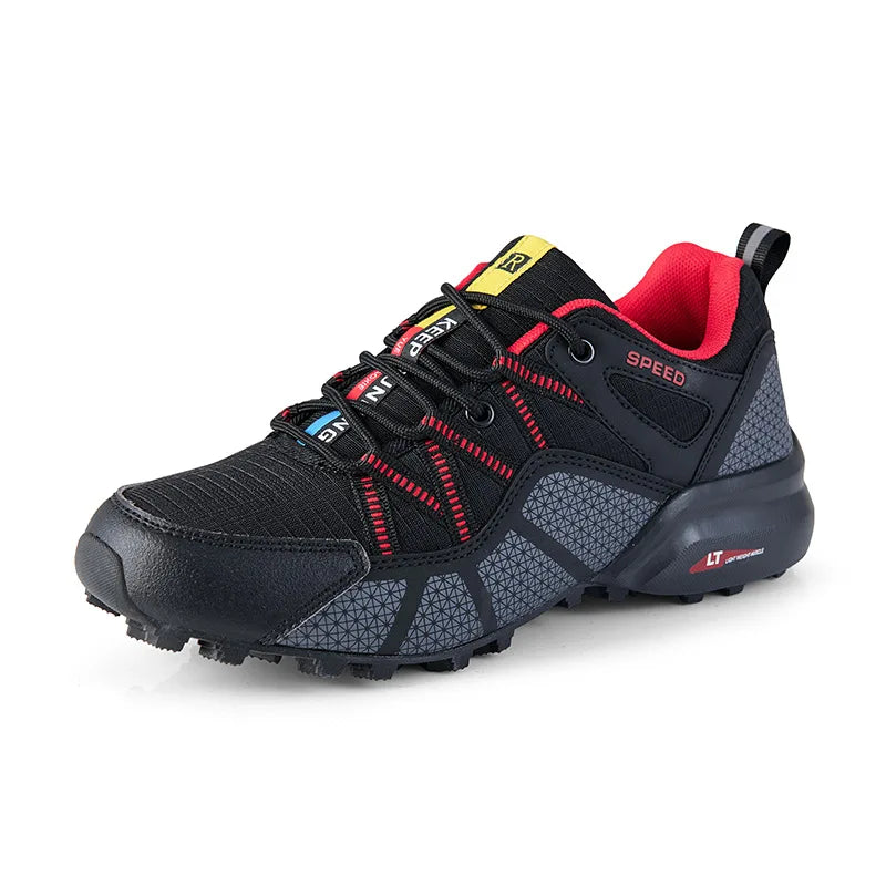 Cross-border Plus Size Autumn Hiking Low-top Shoes Men Women Mesh Casual Breathable Anti-Slip Couple Sneakers Outdoor Cycling