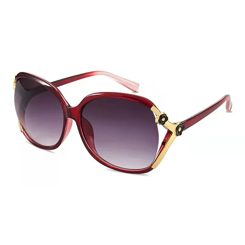 glasses 2021sunglasses women fashion big frame trend rose decorative glasses