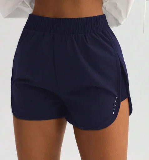 Women High-Waisted Slimming Workout Shorts With Side Slit, Stretch for Flexible Movement, Ideal for Yoga and Urban Strolling