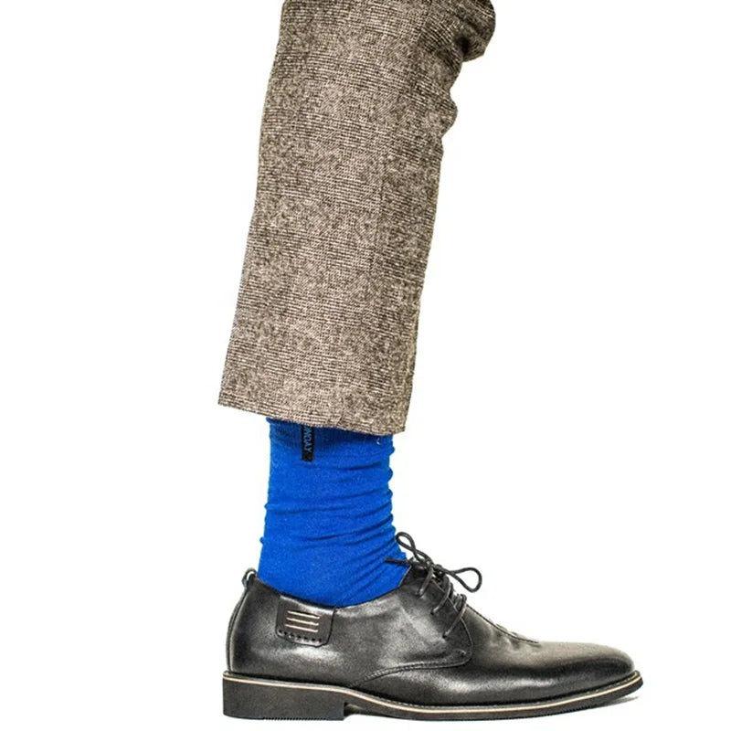 7 Pairs Fashion Mens Socks Combed Cotton Solid Color Business Socks For Man British Style Multi-colored Week Socks For Men Dress