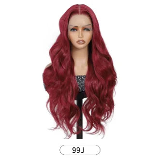 New Arrival Long Synthetic Bouncy Popular Wigs for Black Women 24 Inch Color 13*6 Wig Lace Front Loose Body Wave Wig