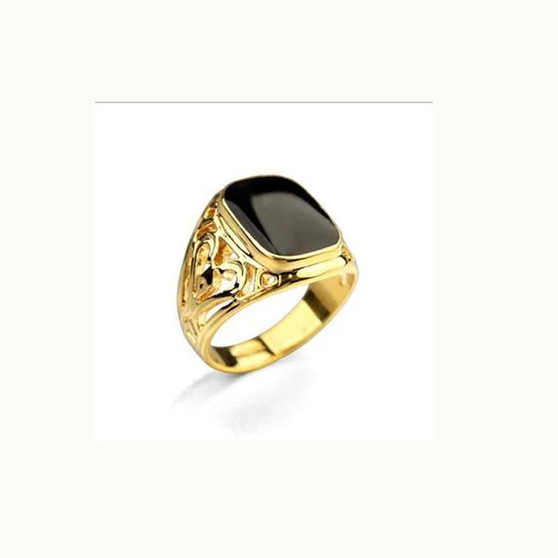 Fashion Jewelry Vintage Crystal Rings For Men Rose Gold / Silver Color Hollow Party Rings Dropshipping Wholesale Gift